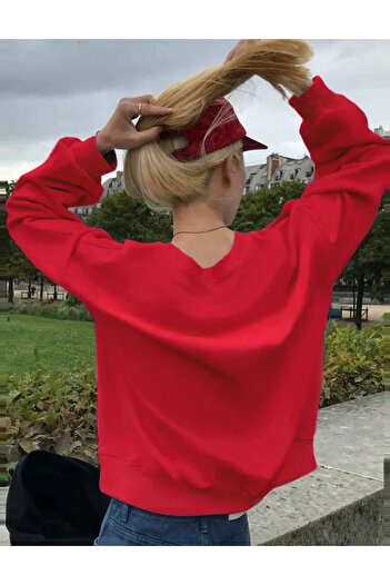 SHEIN Curve+ blouse, red