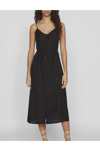 VILA midi dress, black