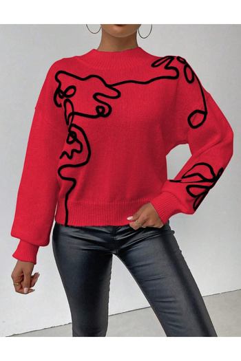 SHEIN sweater, red