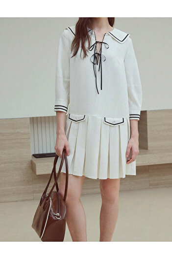 SHEIN MOTF mini dress, cream