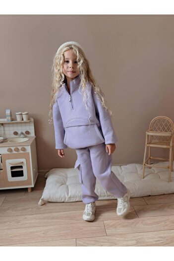 Jolly Kids Girl's Kangaroo Pocket Sweatshirt Winter Set