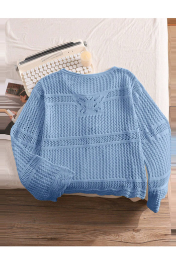 SHEIN Cardigan Curve+, albastru