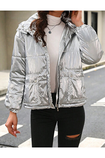 SHEIN jacket, silver