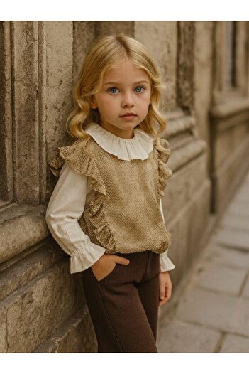 Zekids Girl's 3-Piece Sweater Shirt Pants Set