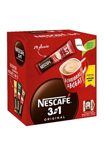 Nescafe 3 in 1 Original instant coffee 24 sachets