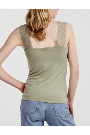 PIECES tank top, green