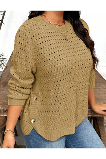 SHEIN Curve+ sweater, brown