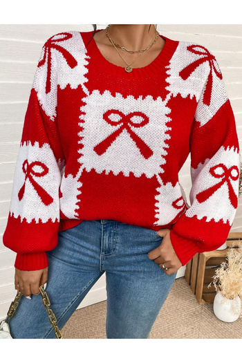 SHEIN Curve+ sweater, red