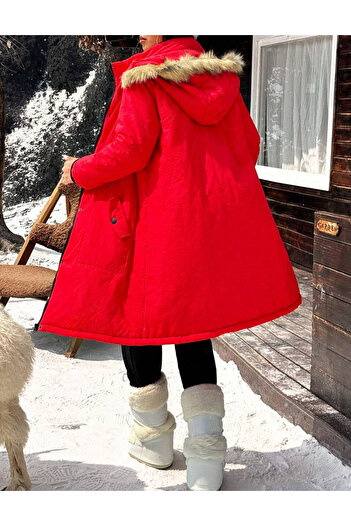 SHEIN Curve+ jacket, red