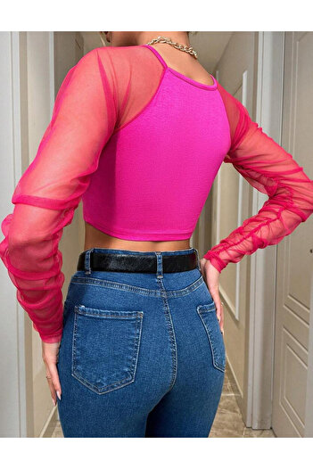 SHEIN top, pink