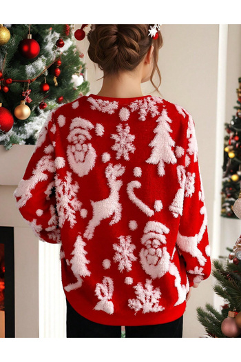 SHEIN sweater, red