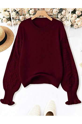 SHEIN Curve+ Sweater, Cherry