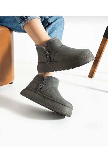 Melikoğlu Ayakkabı Women's Daily Winter Boots with Stitched Soles
