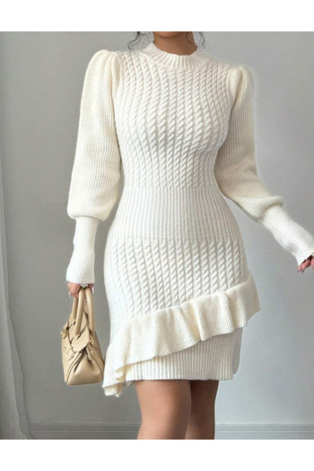 SHEIN knitted dress, cream