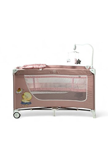 ALBADER Baby Playpen & Crib with Changing Table, Hanging Toys, Storage Pocket, Baby Playpen Crib for Newborn
