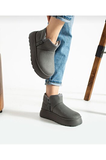 Melikoğlu Ayakkabı Women's Daily Winter Boots with Stitched Soles
