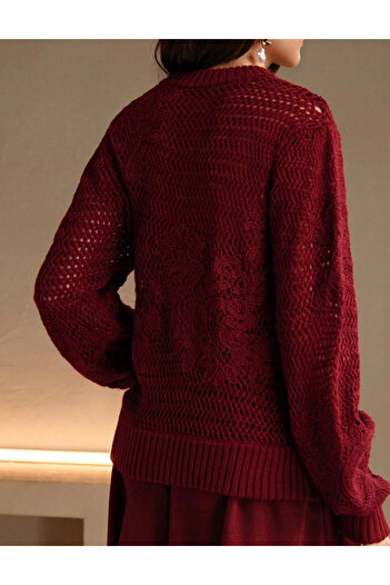 SHEIN Anewsta sweater, cherry red