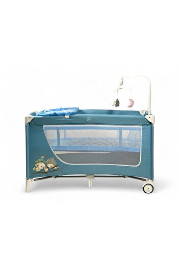 ALBADER Baby Playpen & Crib with Changing Table, Hanging Toys, Storage Pocket, Baby Playpen Crib for Newborn