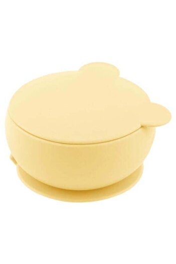 OiOi Bowl with Silicone Lid Mellow Yellow