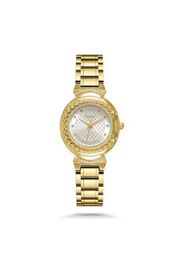 catera Women's Steel Watch in Gold Color with White Dial