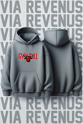 Vordevia Gym Bull Printed Hooded Sweatshirt