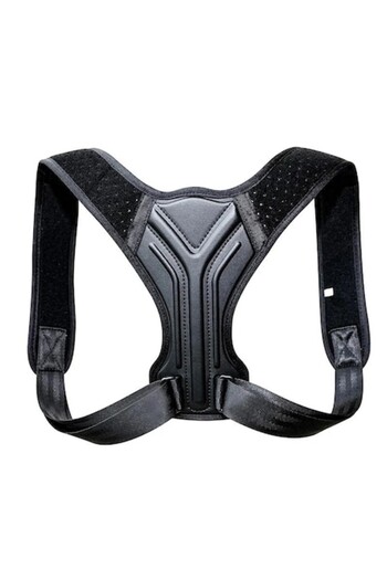 GermaNova Orthopedic Posture Corrector, Size XL, Adjustable, Comfortable, Soft Material, Black