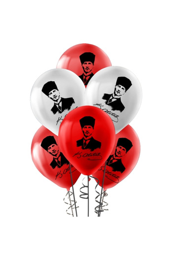 ALPJOY Pastel Balloons 100Pcs Ataturk Printed