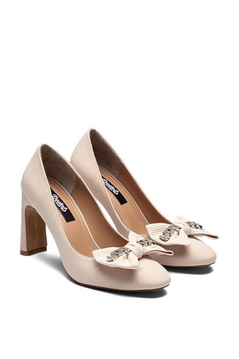Dedos Platform High Heel Bow Buckle Women's Suede Evening Dress Shoes 3120