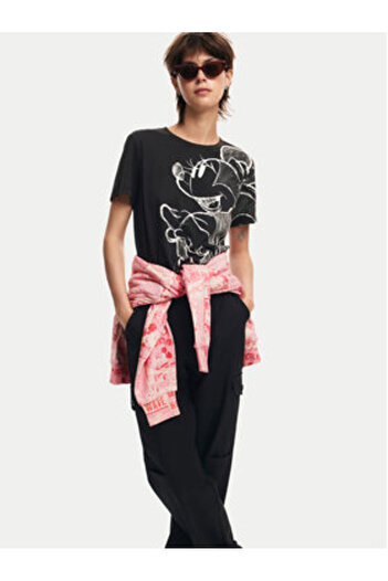 Desigual Γυναικείο T-Shirt 24WWTKA1 Μαύρο