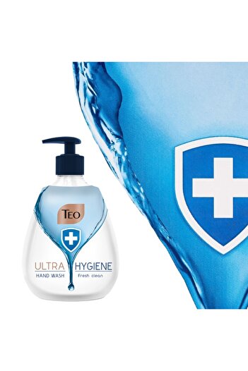 Teo Set 4 x Liquid Soap with Pump Ultra Hygiene Fresh Clean, 400 ml