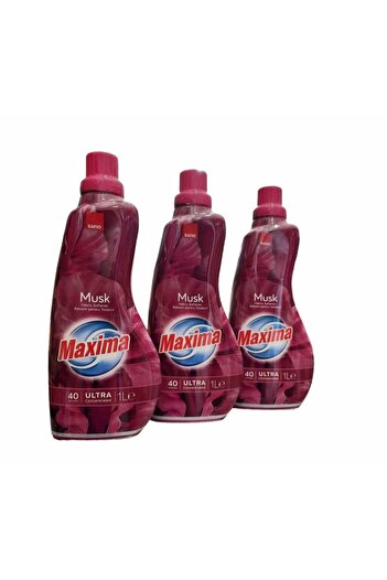 Sano Pack of 3 Ultra Concentrated Fabric Softeners Musk, 3 x 40 Washes, 1 L