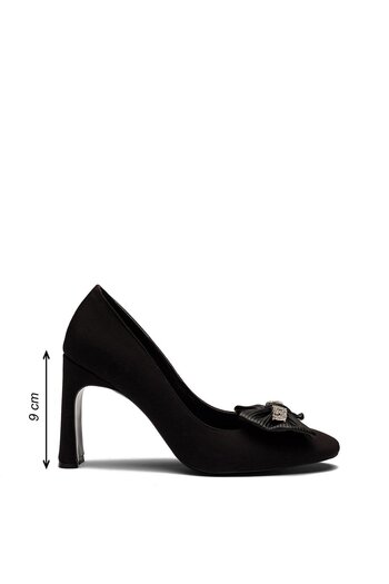 Dedos Platform High Heel Bow Buckle Women's Suede Evening Dress Shoes 3120