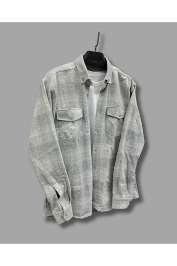 ATİLLA ÖZER Regular Fit Classic Fit Lumberjack Fabric Double Pockets Flap Pockets Button Closure