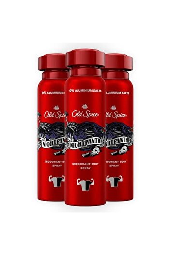 Old Spice Pack of 3 x Deodorant Spray Nightpanther, 150 ml