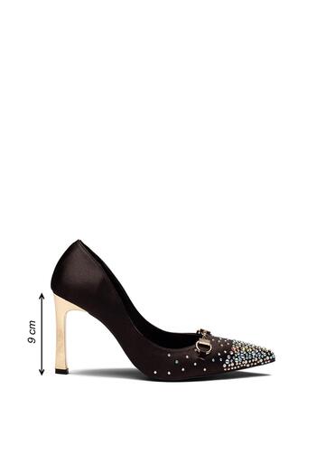Dedos Stone Coated Metal Buckle High Heeled Women's Evening Dress Shoes 4030