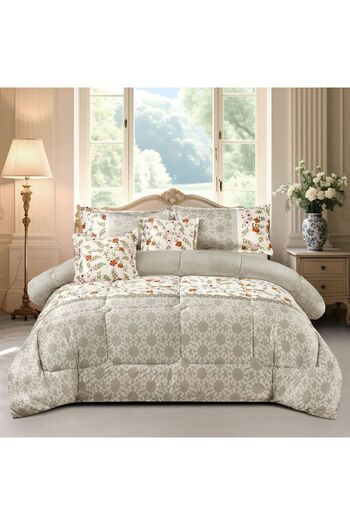 SNOOZYL Winter double bedspread made of soft velvet and fur with a floral design to provide you with warmth and comfort