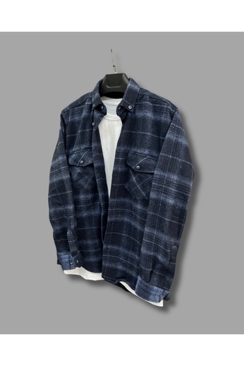 nightblack Regular Fit Classic Fit Lumberjack Fabric Double Pocket Pockets Flap Buttoned Shirt
