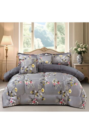 SNOOZYL Winter double bedspread made of soft velvet and fur with a floral design to provide you with warmth and comfort