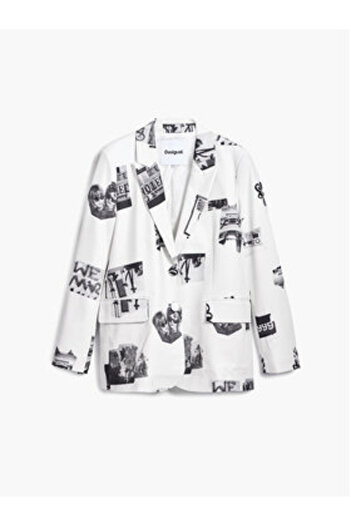 Desigual Γυναικείο Μπουφάν 25SWEW15 Λευκό