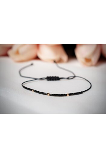 OEM Bracelet with cord, Miyuki beads, and 14K (585) gold balls
