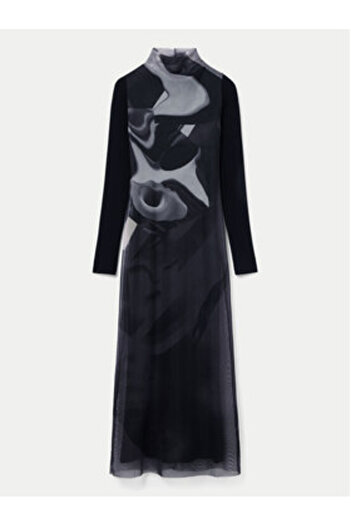Desigual Γυναικείο Φόρεμα Casual 24WWVK58 Γκρι