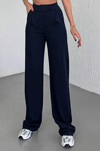 Mogi Butik Women's High Waist Lycra Velcro Palazzo Trousers 3030