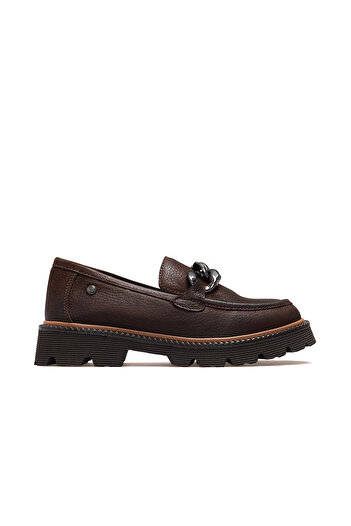 Mammamia Women's Genuine Leather Loafer Casual Shoes 25K D25Ka-3230 Z Cocoa Nubuck