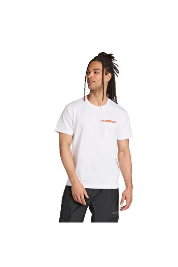 adidas Men's White T-Shirt U Snow t Jm6361