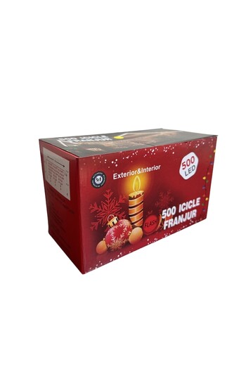 AisHa StoRe OnliNe Christmas Icicle Lights with Flash, NEVERMORE, 23.5m, 500 LEDs, Waterproof, Curtain, Fringe, Indoor/