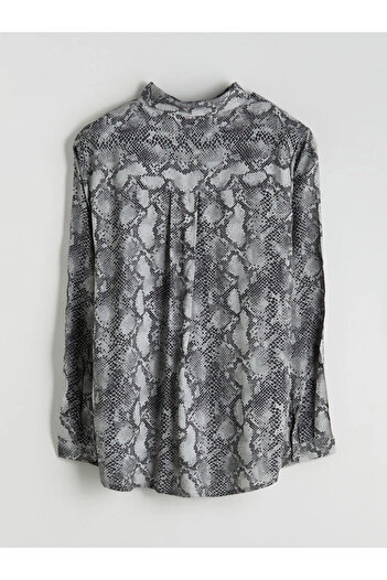 LC Waikiki Lcw Grace Gray Patterned Women's Shirt