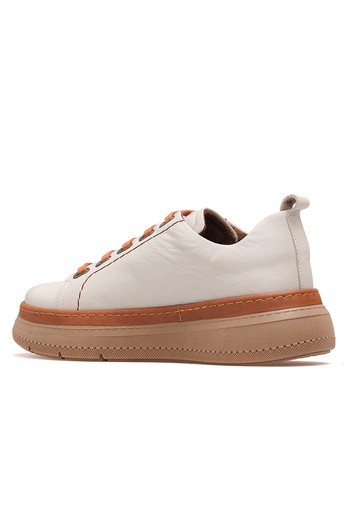 Mammamia Kadın Hakiki Deri Sneaker Günlük Ayakkabı 25k D25ka-7180 Z Bej