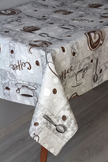 DDHOME Fiber Erasable Pvc Oilcloth Tablecloth 1261-2Coffenew