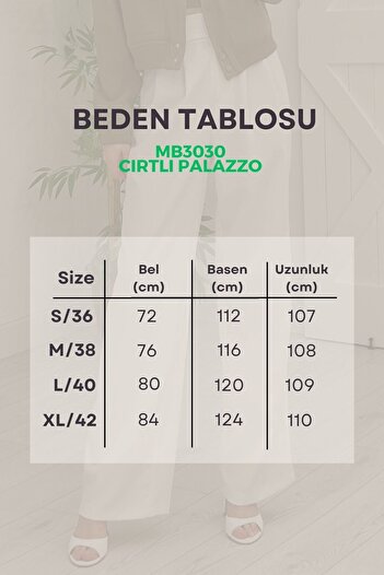 Mogi Butik Women's High Waist Lycra Velcro Palazzo Trousers 3030
