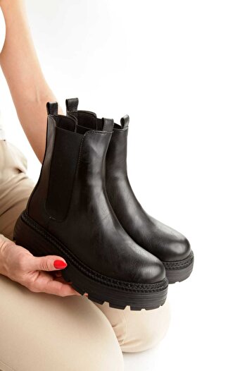EYLÜLDEN MODA SHOES Berny Black Elastic Boots